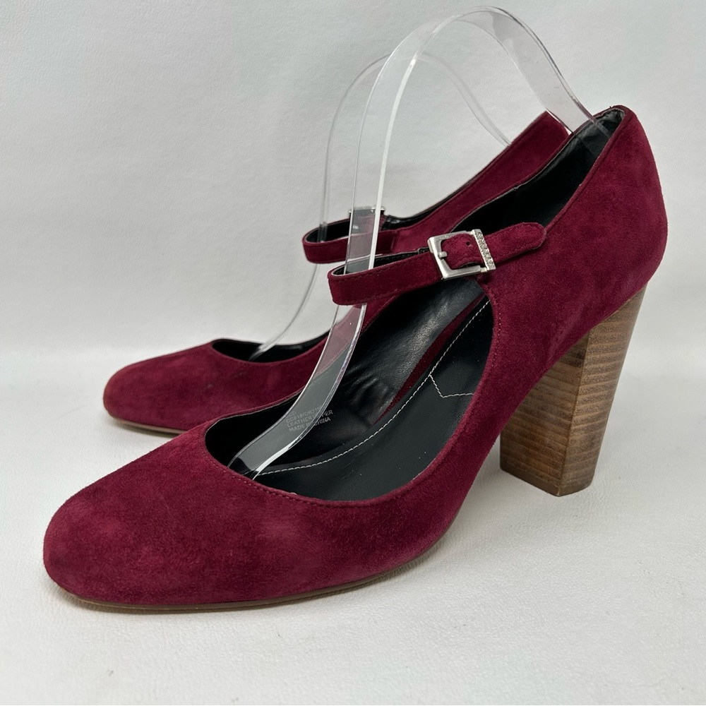 Charles By Charles David Red Suede Mary Jane Heels shoes Women’s Size 12M